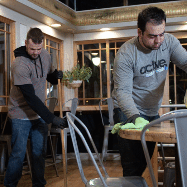 professionally cleaned kitchen