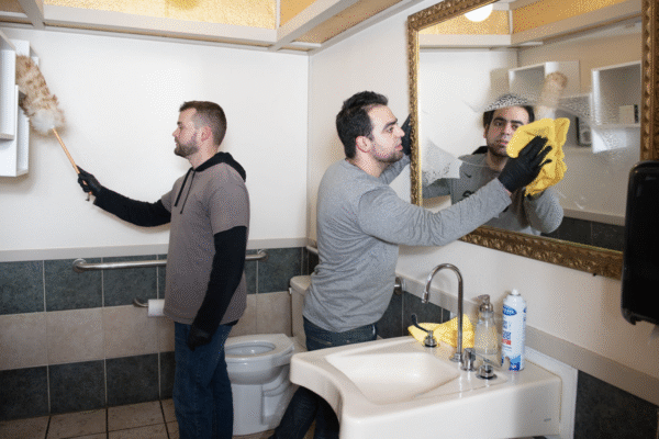 professionally cleaned bathroom